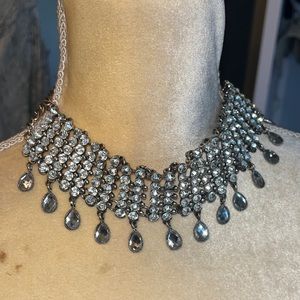 Metal Chain Gemstones Choker